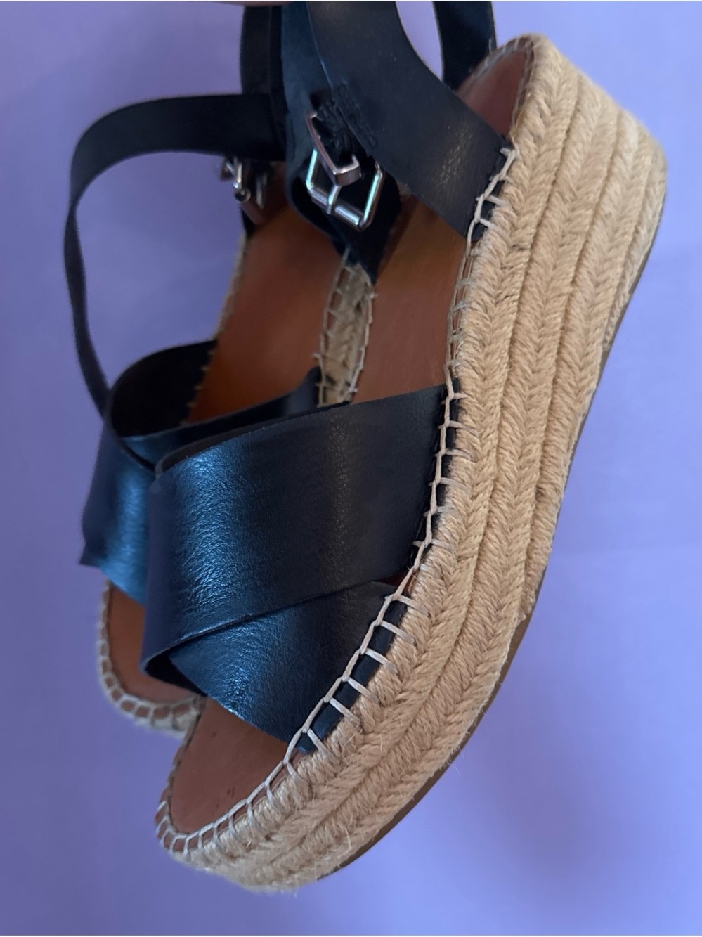 ALDO Black Espadrille Platform Sandals